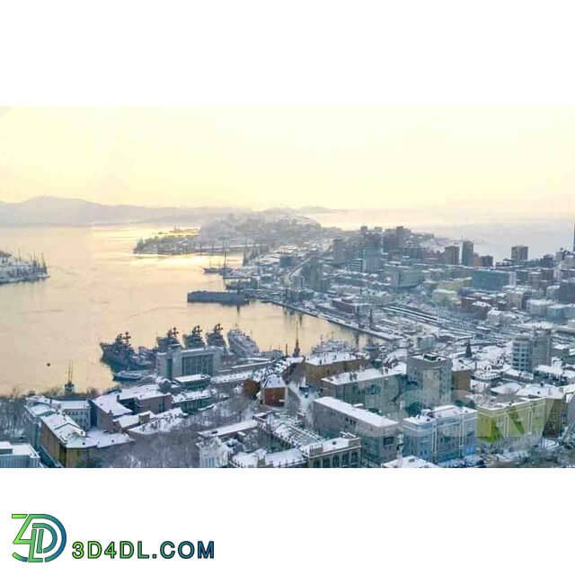 Panorama - Panorama of Vladivostok in winter