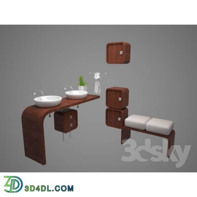 Bathroom furniture - set of furniture for bath