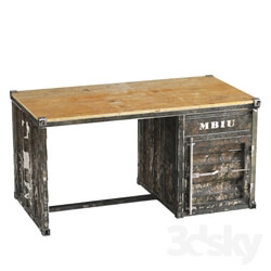 Table - Metal_ Container Desk 