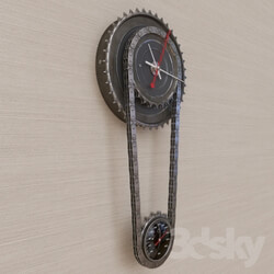 Other decorative objects - Old_gear_wall_clock 
