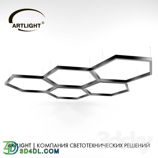Ceiling light - ARTLIGHT_ART-PROF_LED_HEXAGON