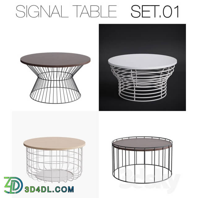 Table _ Chair - SIGNAL table set 01