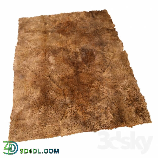 Carpets - Carpet fluffy brown _ Soft dark brown baby alpaca fur rug