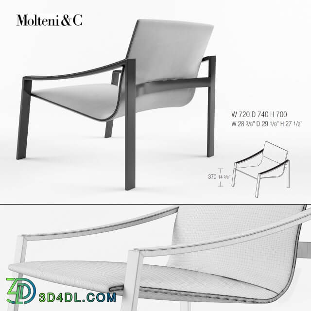 Arm chair - MOLTENI _amp_ C - Allure Armchair