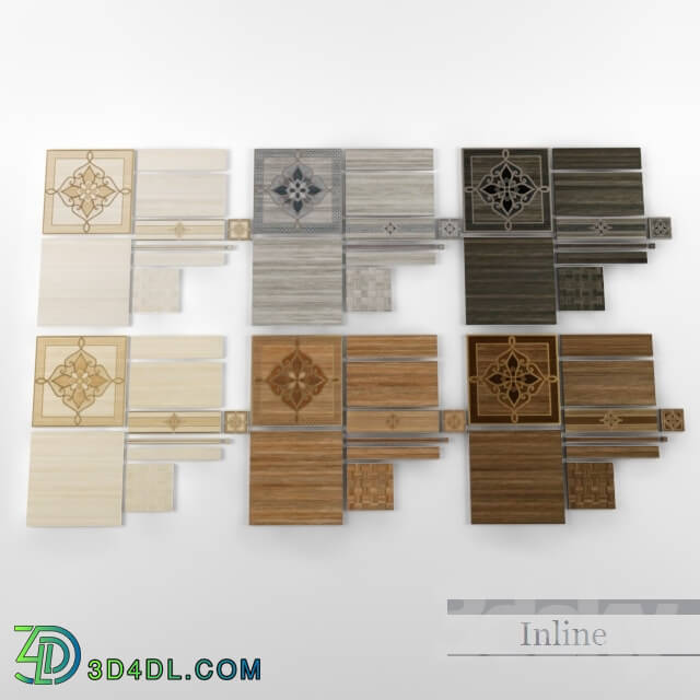 Bathroom accessories - floor tiles Inline 6 species