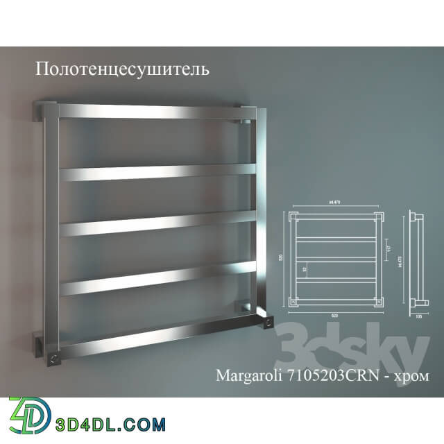 Towel rail - Towel dryer Margaroli 7105203CRN - chrome