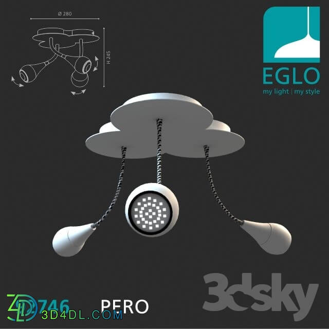 Ceiling light - Eglo PERO 92746