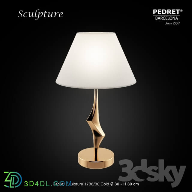 Table lamp - Pedret Sculpture 1736_30 Gold