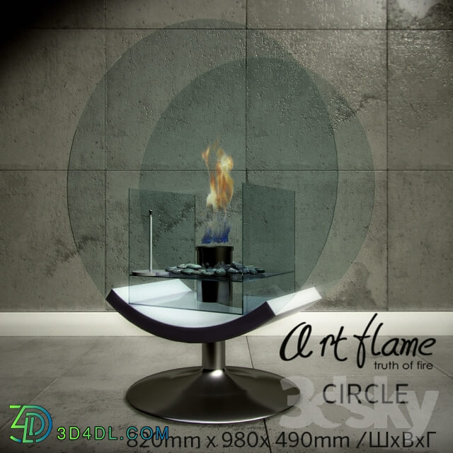 Fireplace - Biokamin_ArtFlame_CIRCLE