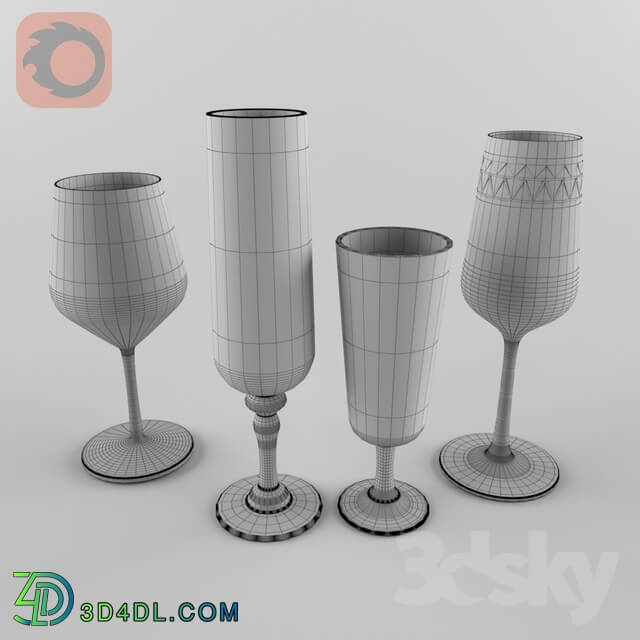 Tableware - Glasses for wine