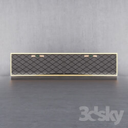 Sideboard _ Chest of drawer - rhombic tv stand black mirror 
