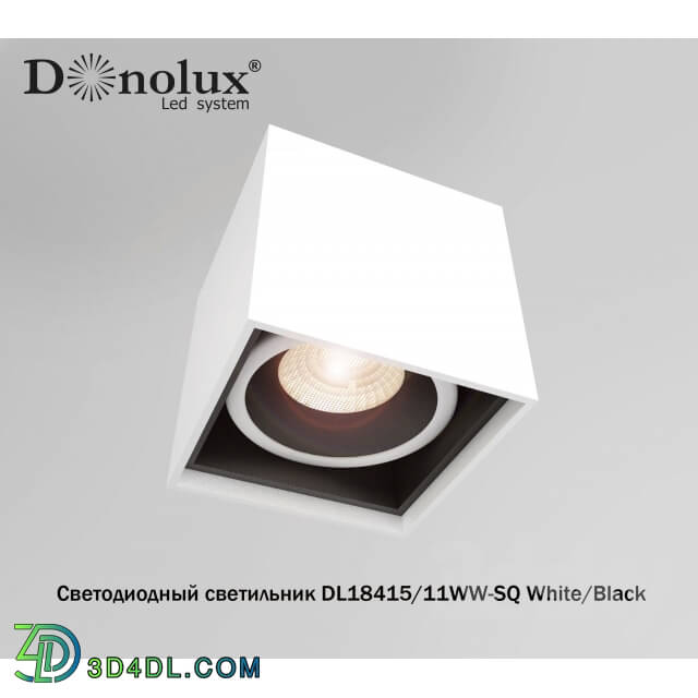 Spot light - Donolux DL18415 _ 11WW-SQ White _ Black