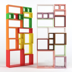 Wardrobe _ Display cabinets - Wooden shelf-cubes and rectangles Lemon Duck 