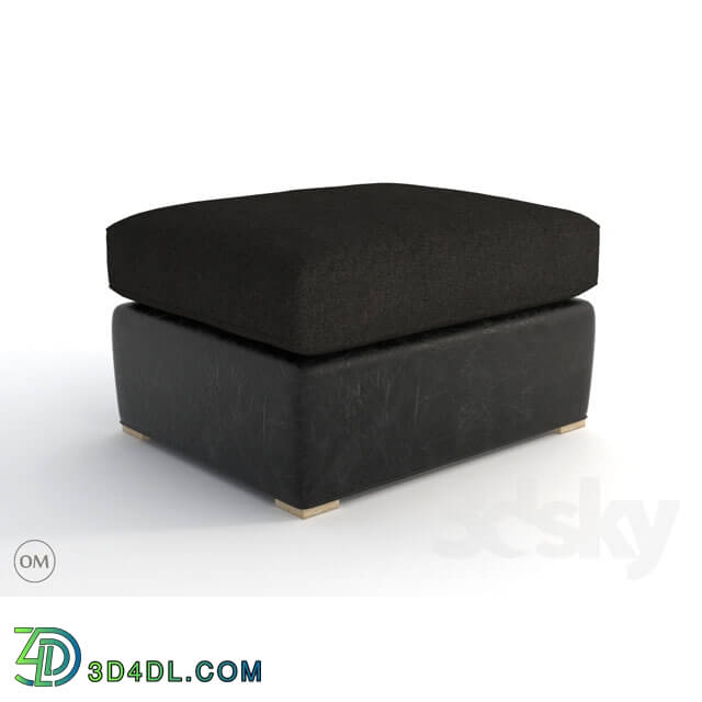 Other soft seating - Winslow ottoman wool leather 7801-1114