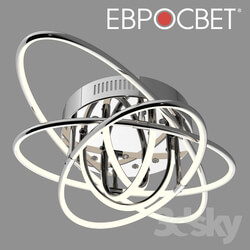 Ceiling light - OM LED Ceiling Light with Eurosvet 90132_9 Remote Control Chrome 