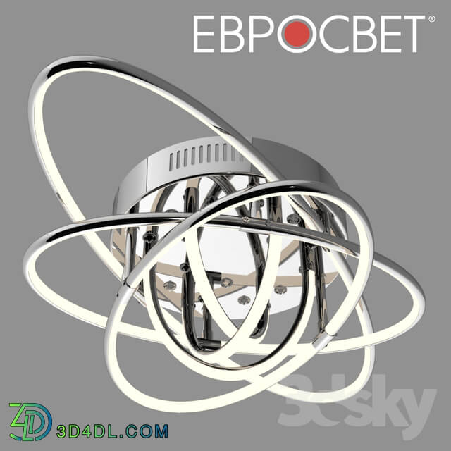 Ceiling light - OM LED Ceiling Light with Eurosvet 90132_9 Remote Control Chrome
