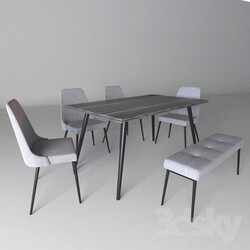 Table _ Chair - Kuryakin Dining set 