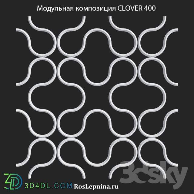 Decorative plaster - OM Modular Composition CLOVER 400 from RosLepnina