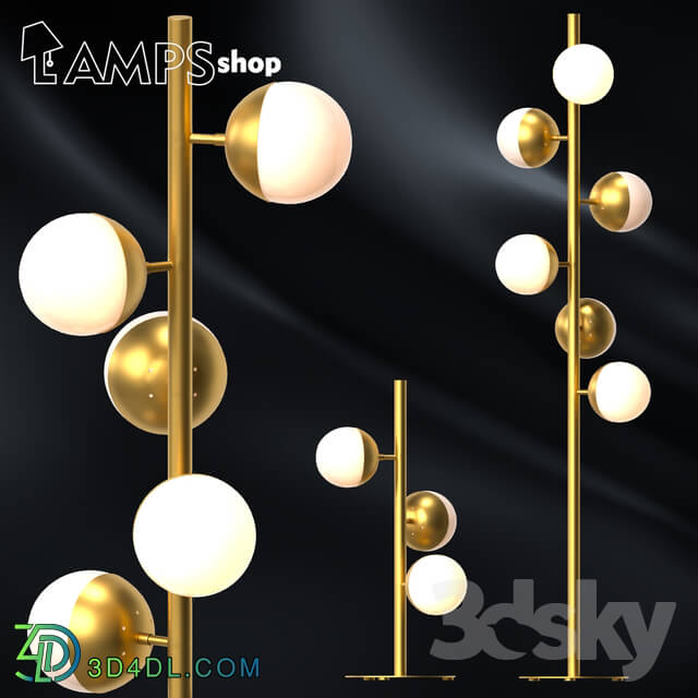 Floor lamp - Milky Gold Trees Floor Lamps