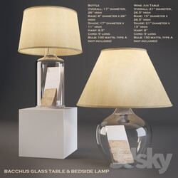 Table lamp - Bacchus Glass Table _ Bedside Lamp 