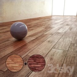Wood - Parquet Material With 2 Texture 