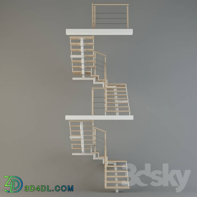 Staircase - Stairs on a modular metal frame