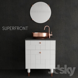 Bathroom furniture - Wash Superfront BLOCKS _Vray _ Corona_ 