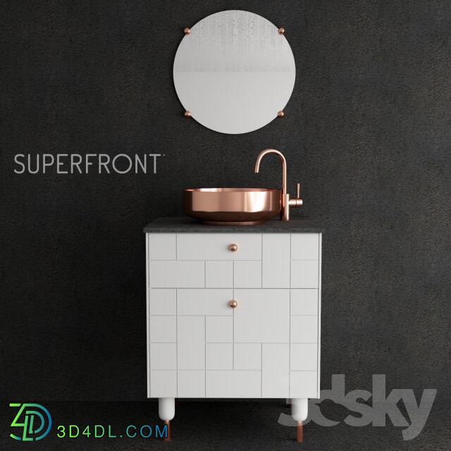 Bathroom furniture - Wash Superfront BLOCKS _Vray _ Corona_