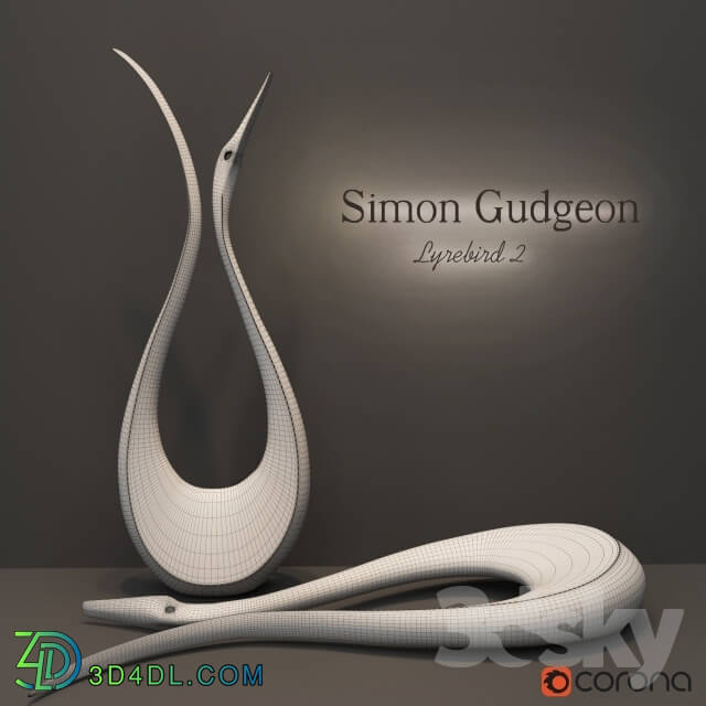 Sculpture - Lyrebird 2 by Simon Gudgeon