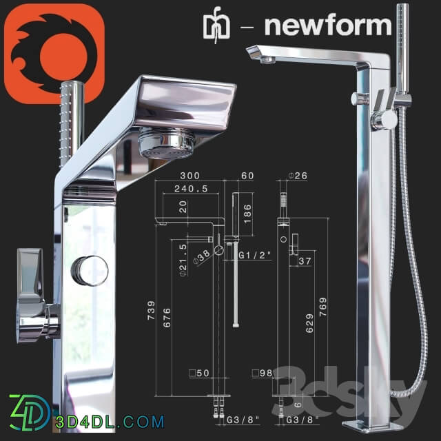 Faucet - Outdoor bath mixer Newform Pura Libera