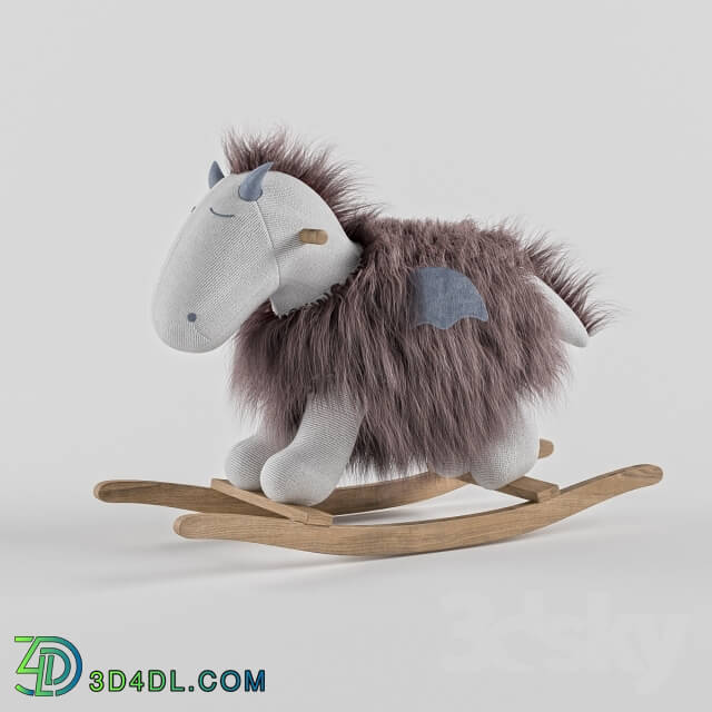 Toy - RH Wooly Plush Rocking Animal - Dragon