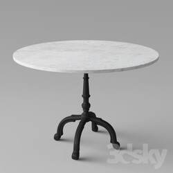 Table - La Coupole Round Iron Bistro Table 