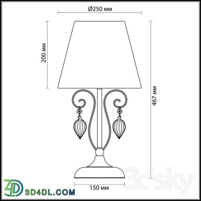 Table lamp - Table lamp ODEON LIGHT 3921 _ 1T NIAGARA