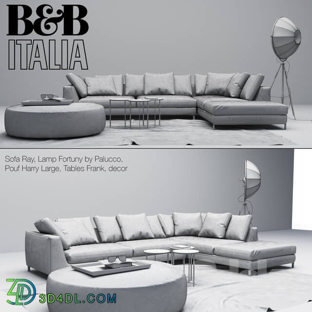 Sofa - B _ B Italia Diwan Ray with pillows