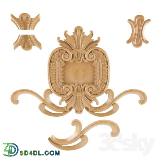 Decorative plaster - decor pattern carved