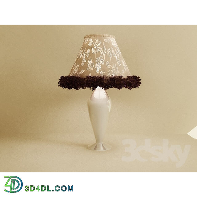 Table lamp - profi lamp with feathers