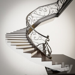 Staircase - Staircase with wrought 