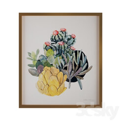 Frame - Watercolor Cactus 