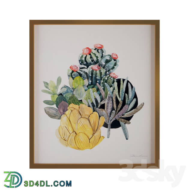 Frame - Watercolor Cactus