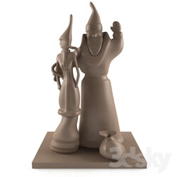 Other decorative objects - figurine of Santa Claus and snow maiden 