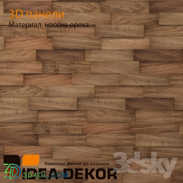 Other decorative objects - 3D Wall Panel_ natural nut