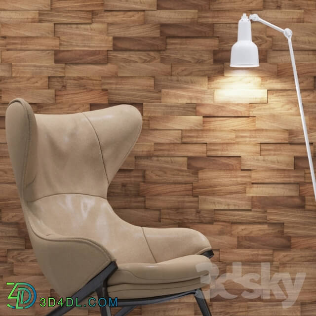 Other decorative objects - 3D Wall Panel_ natural nut