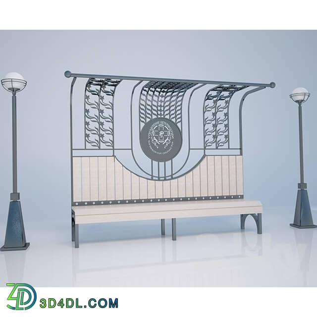 Other architectural elements - Bench with lanterns