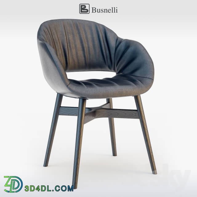 Chair - Busnelli chair charme with wooden base