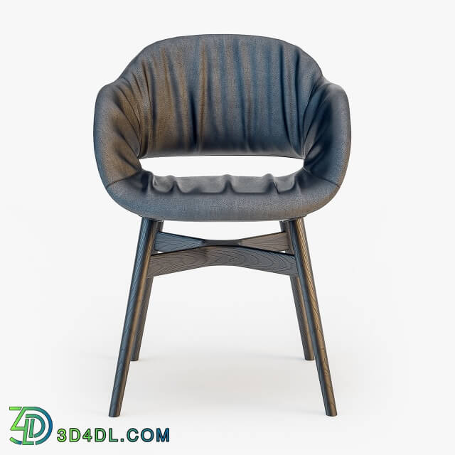 Chair - Busnelli chair charme with wooden base