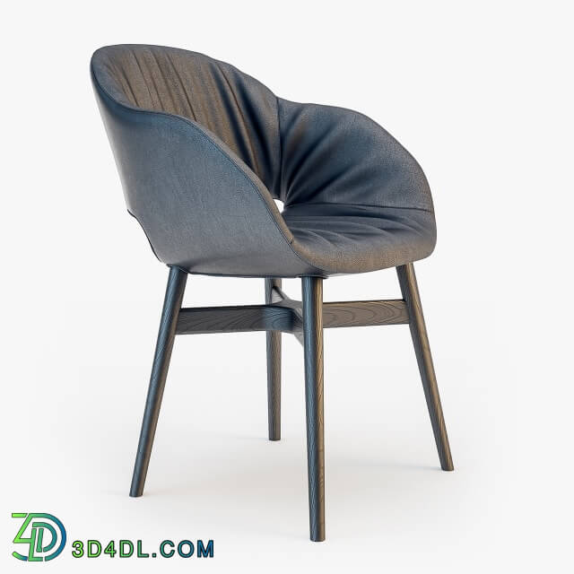 Chair - Busnelli chair charme with wooden base