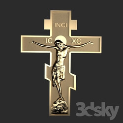 Other decorative objects - Gold Crucifix_ Calvary. 