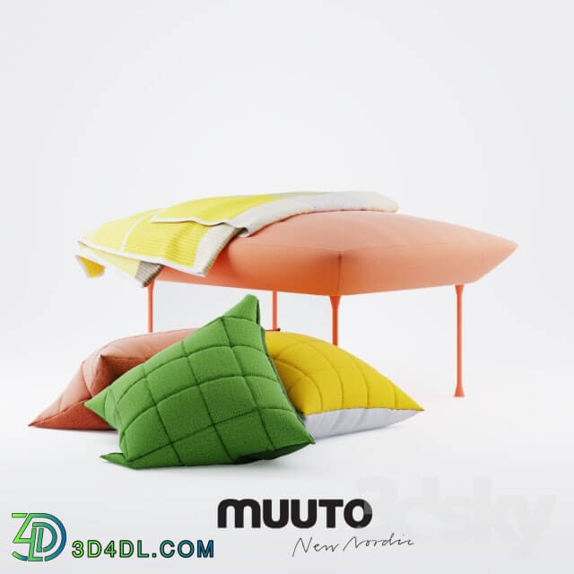 Other soft seating - Muuto Oslo Pouf and Soft Grid Pillows