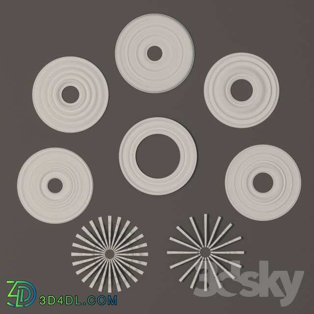 Decorative plaster - Fretwork_ Rosette