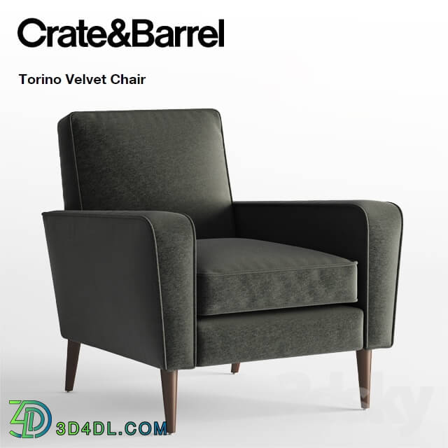 Arm chair - Crate and Barrel _ Torino Velvet Chair